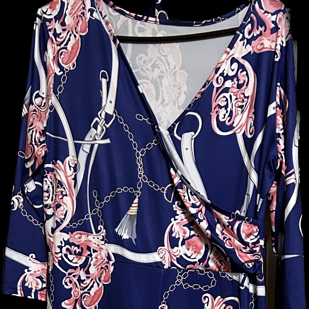 Navy and Pink Pants Jumsuit